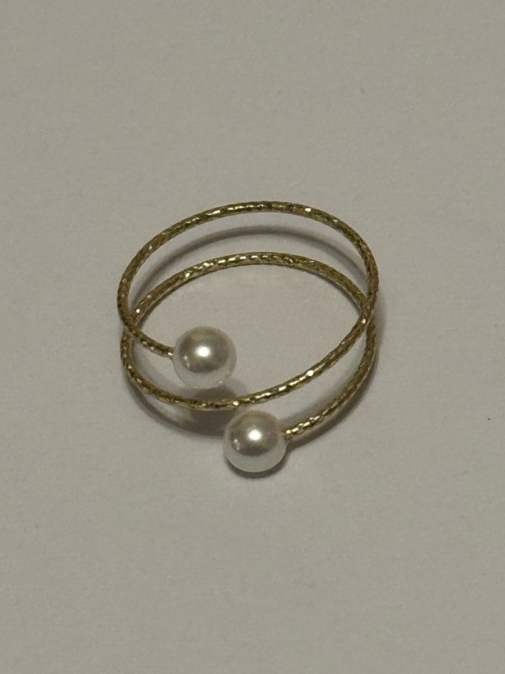 Gold and Pearl Wrap Ring